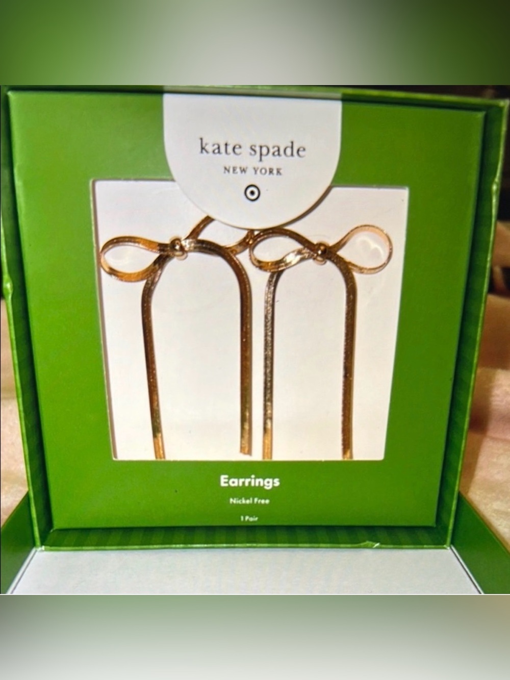 ♠️ NWOT Kate Spade New York Gold Bow Drop Earrings